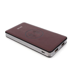 Power Bank Leather  Wireless Charging Pad