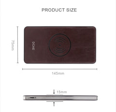 Power Bank Leather  Wireless Charging Pad