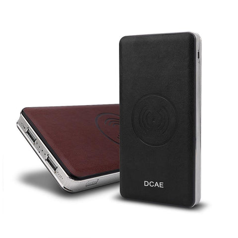 Power Bank Leather  Wireless Charging Pad
